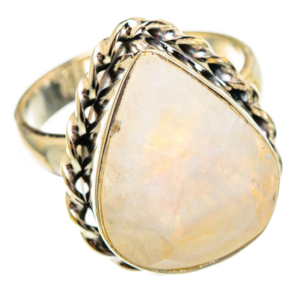 Rainbow Moonstone Rings handcrafted by Ana Silver Co - RING110634 - Photo 2