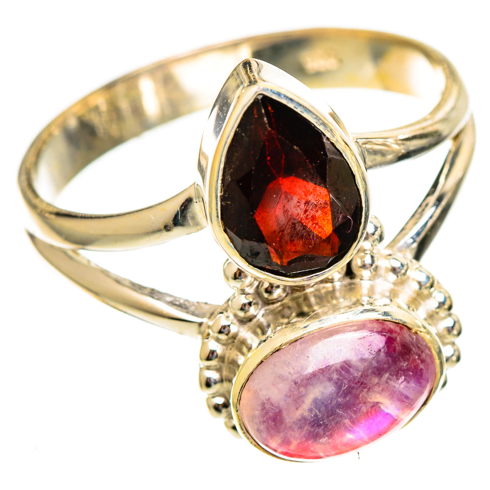 Pink Moonstone Rings handcrafted by Ana Silver Co - RING110640 - Photo 2