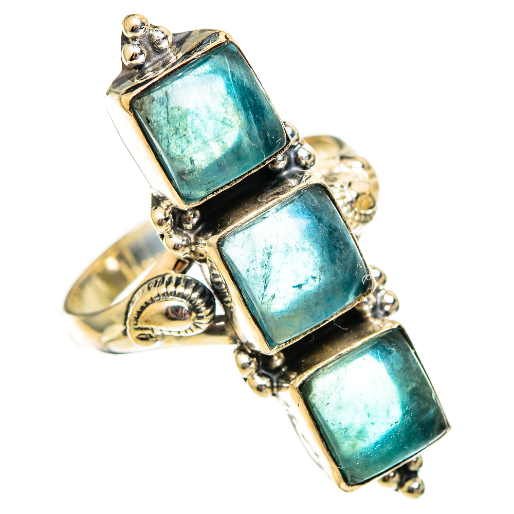 Green Fluorite Rings handcrafted by Ana Silver Co - RING110651 - Photo 2