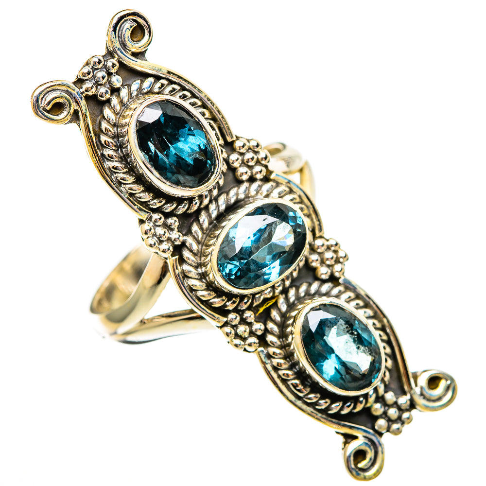 Blue Spinel Rings handcrafted by Ana Silver Co - RING110656 - Photo 2