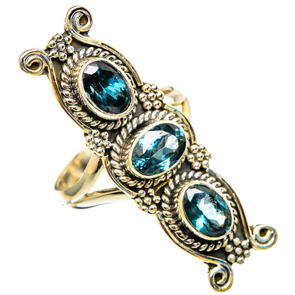 Blue Spinel Rings handcrafted by Ana Silver Co - RING110656 - Photo 2