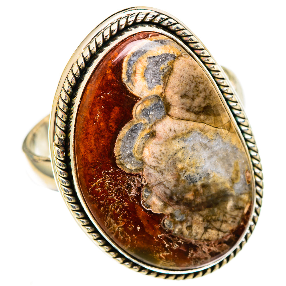 Mushroom Rhyolite Rings handcrafted by Ana Silver Co - RING110668 - Photo 2