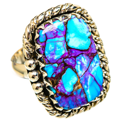 Spiny Oyster Turquoise Rings handcrafted by Ana Silver Co - RING110681 - Photo 2
