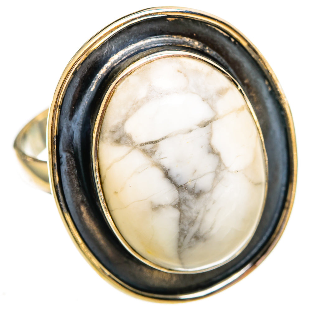 Howlite Rings handcrafted by Ana Silver Co - RING110691 - Photo 2