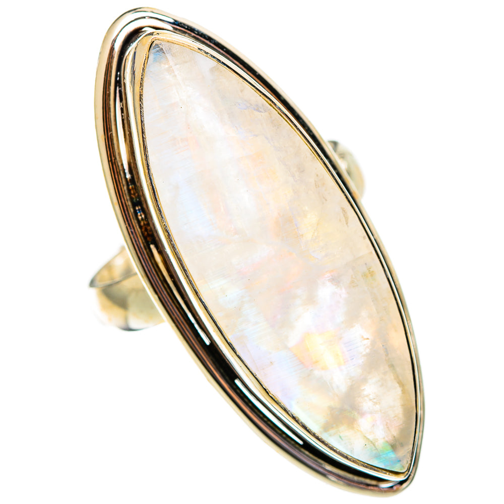 Rainbow Moonstone Rings handcrafted by Ana Silver Co - RING110693 - Photo 2