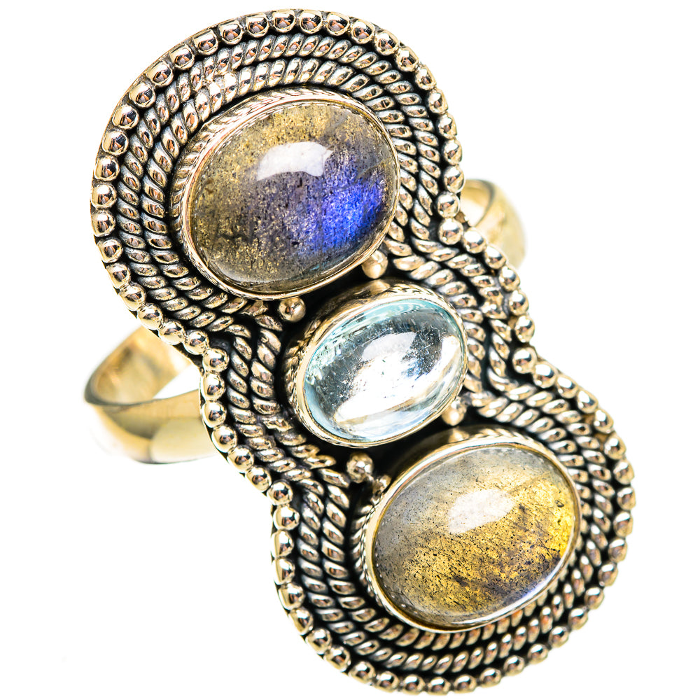 Labradorite Rings handcrafted by Ana Silver Co - RING110701 - Photo 2