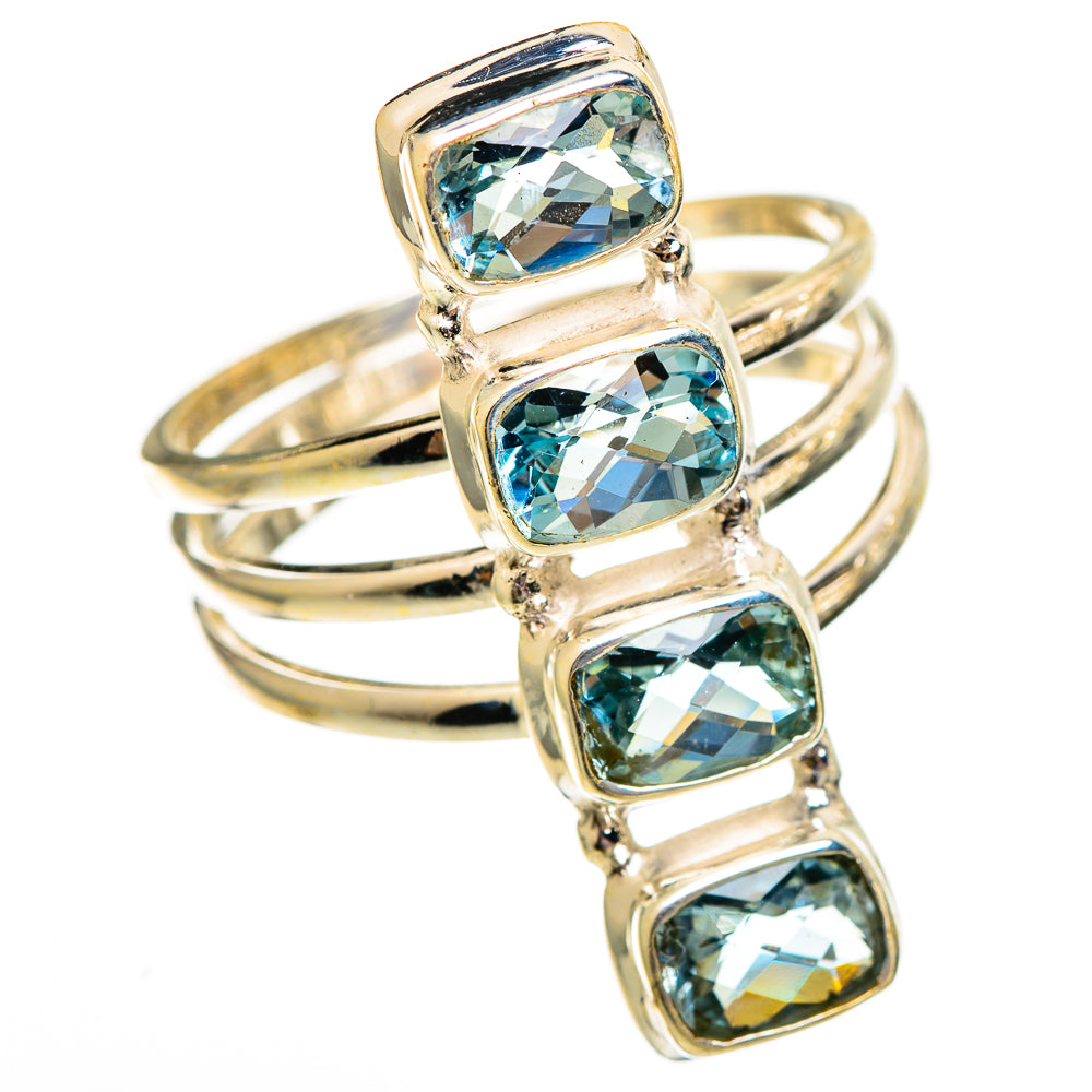 Blue Topaz Rings handcrafted by Ana Silver Co - RING110702 - Photo 2