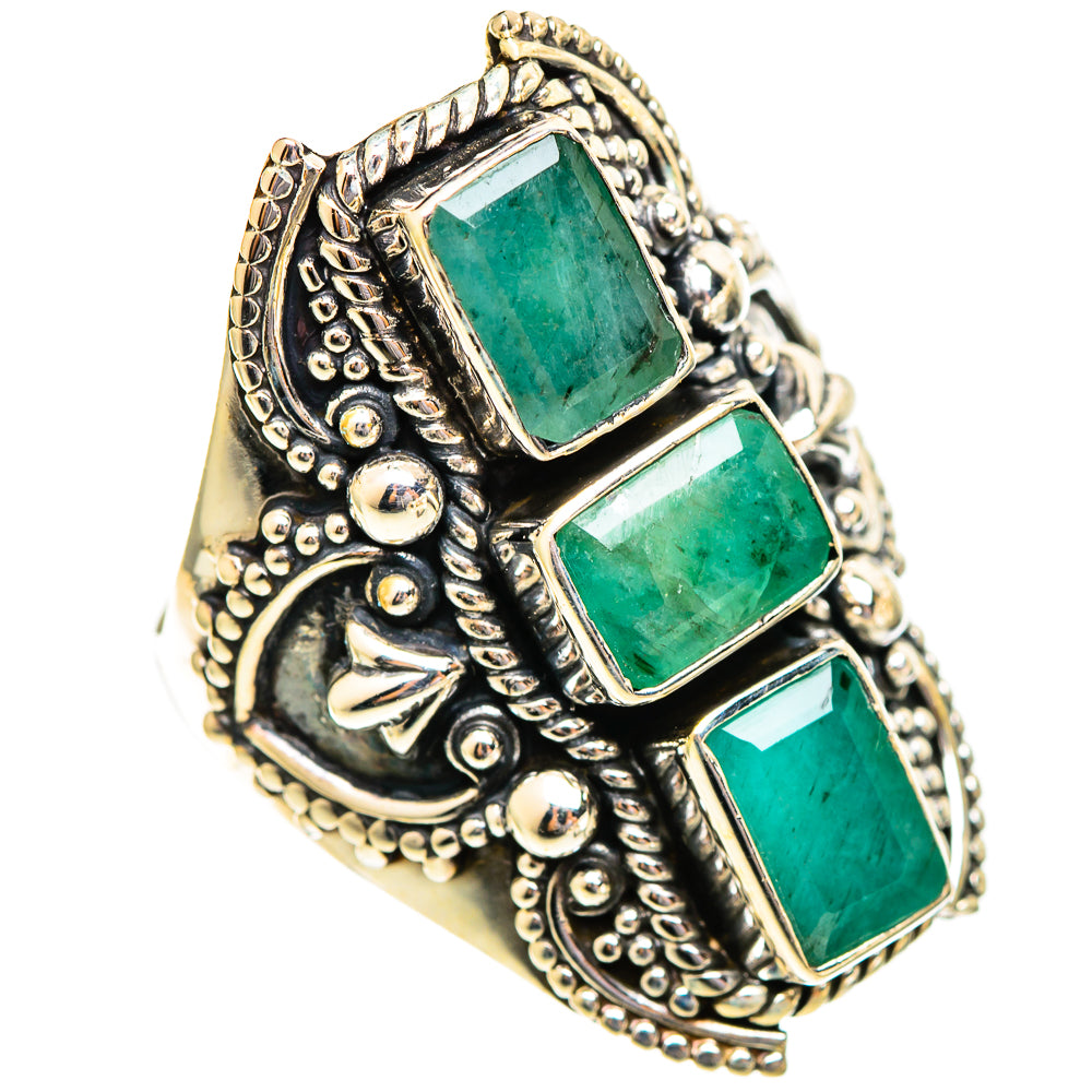Emerald Rings handcrafted by Ana Silver Co - RING110708 - Photo 2