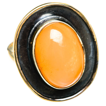 Peach Moonstone Rings handcrafted by Ana Silver Co - RING110720 - Photo 2
