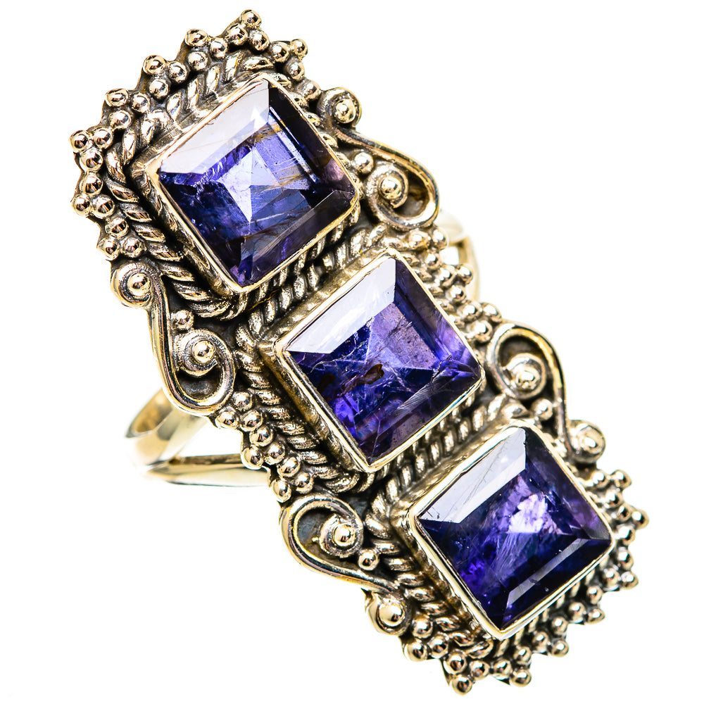 Violet Spinel Rings handcrafted by Ana Silver Co - RING110722 - Photo 2