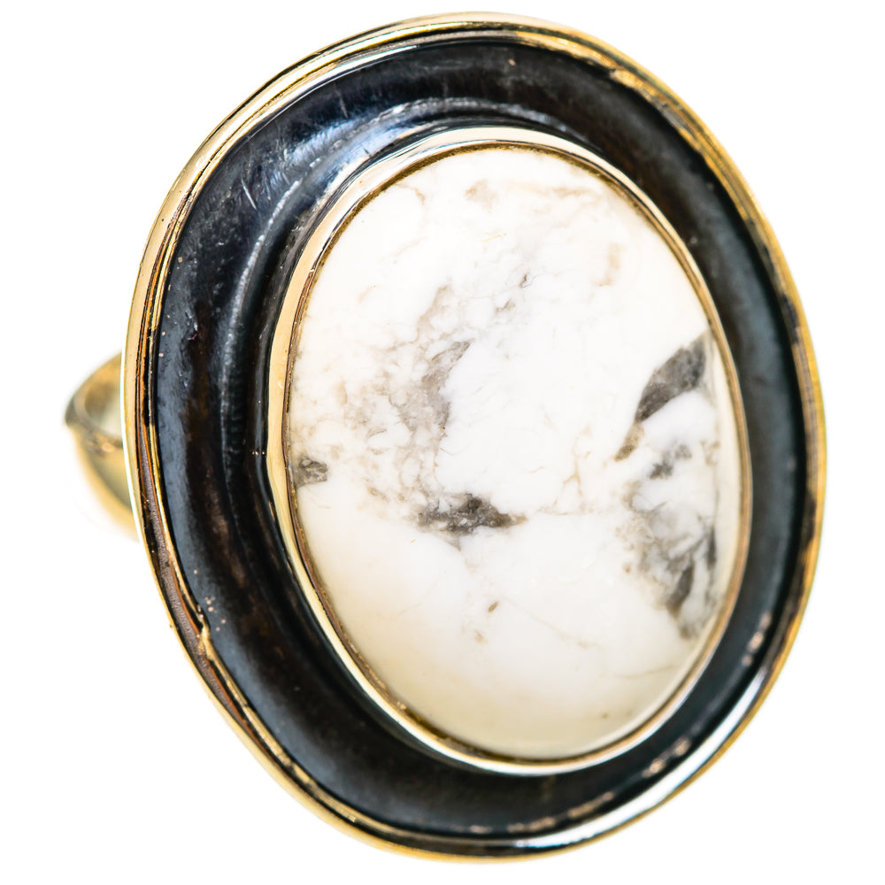Howlite Rings handcrafted by Ana Silver Co - RING110738 - Photo 2