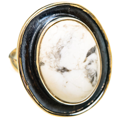 Howlite Rings handcrafted by Ana Silver Co - RING110738 - Photo 2