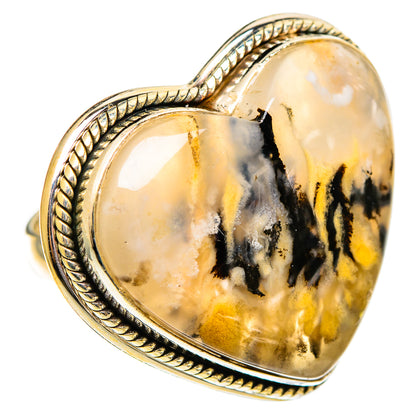 Plume Agate Rings handcrafted by Ana Silver Co - RING110747 - Photo 2