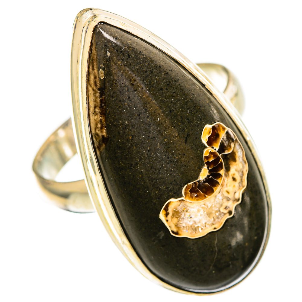 Turritella Agate Rings handcrafted by Ana Silver Co - RING110748 - Photo 2