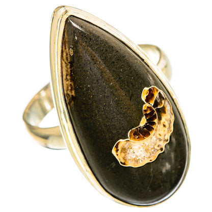 Turritella Agate Rings handcrafted by Ana Silver Co - RING110748 - Photo 2