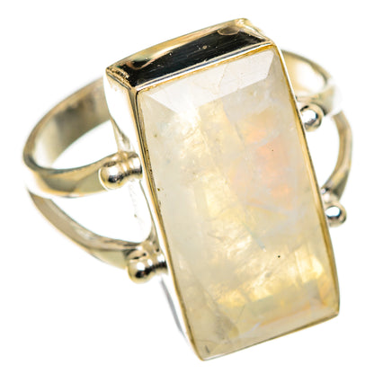 Rainbow Moonstone Rings handcrafted by Ana Silver Co - RING110775 - Photo 2
