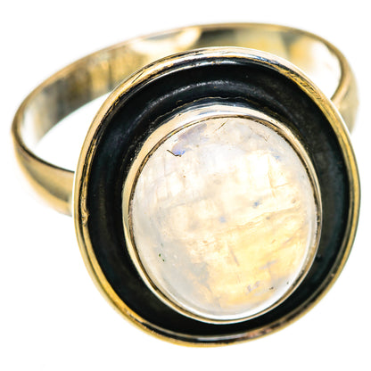 Rainbow Moonstone Rings handcrafted by Ana Silver Co - RING110803 - Photo 2