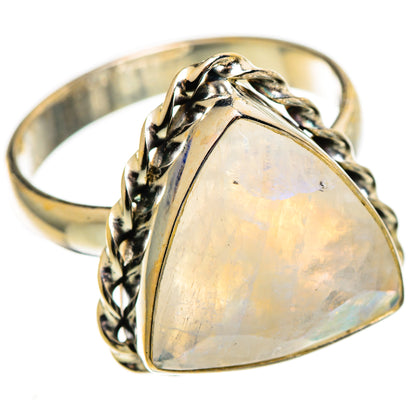 Rainbow Moonstone Rings handcrafted by Ana Silver Co - RING110804 - Photo 2