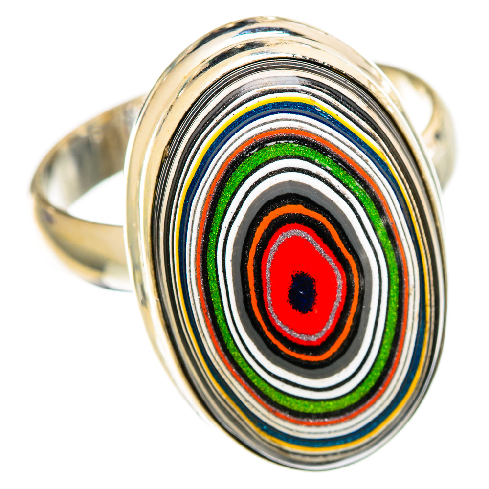 Fordite Rings handcrafted by Ana Silver Co - RING110808 - Photo 2