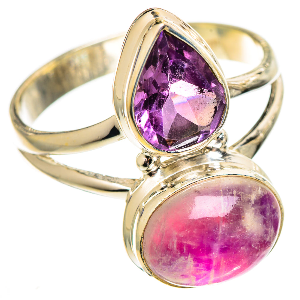 Pink Moonstone Rings handcrafted by Ana Silver Co - RING110809 - Photo 2
