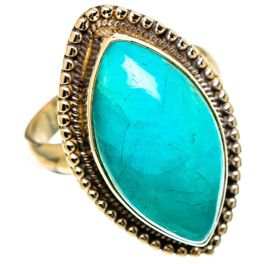 Peruvian Amazonite Rings handcrafted by Ana Silver Co - RING110811 - Photo 2