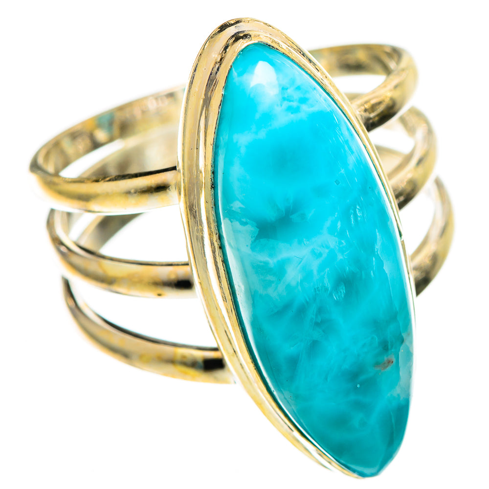 Larimar Rings handcrafted by Ana Silver Co - RING110813 - Photo 2