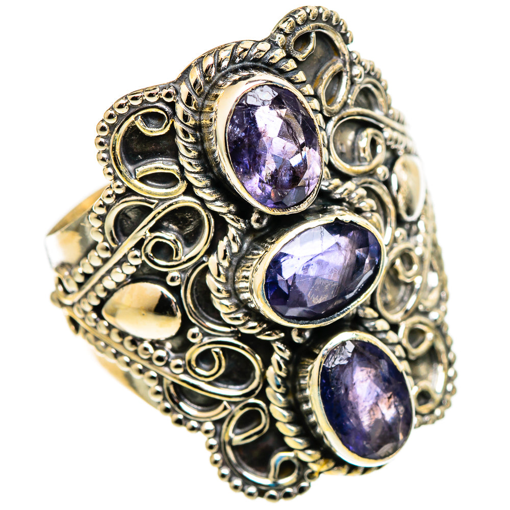 Violet Spinel Rings handcrafted by Ana Silver Co - RING110822 - Photo 2