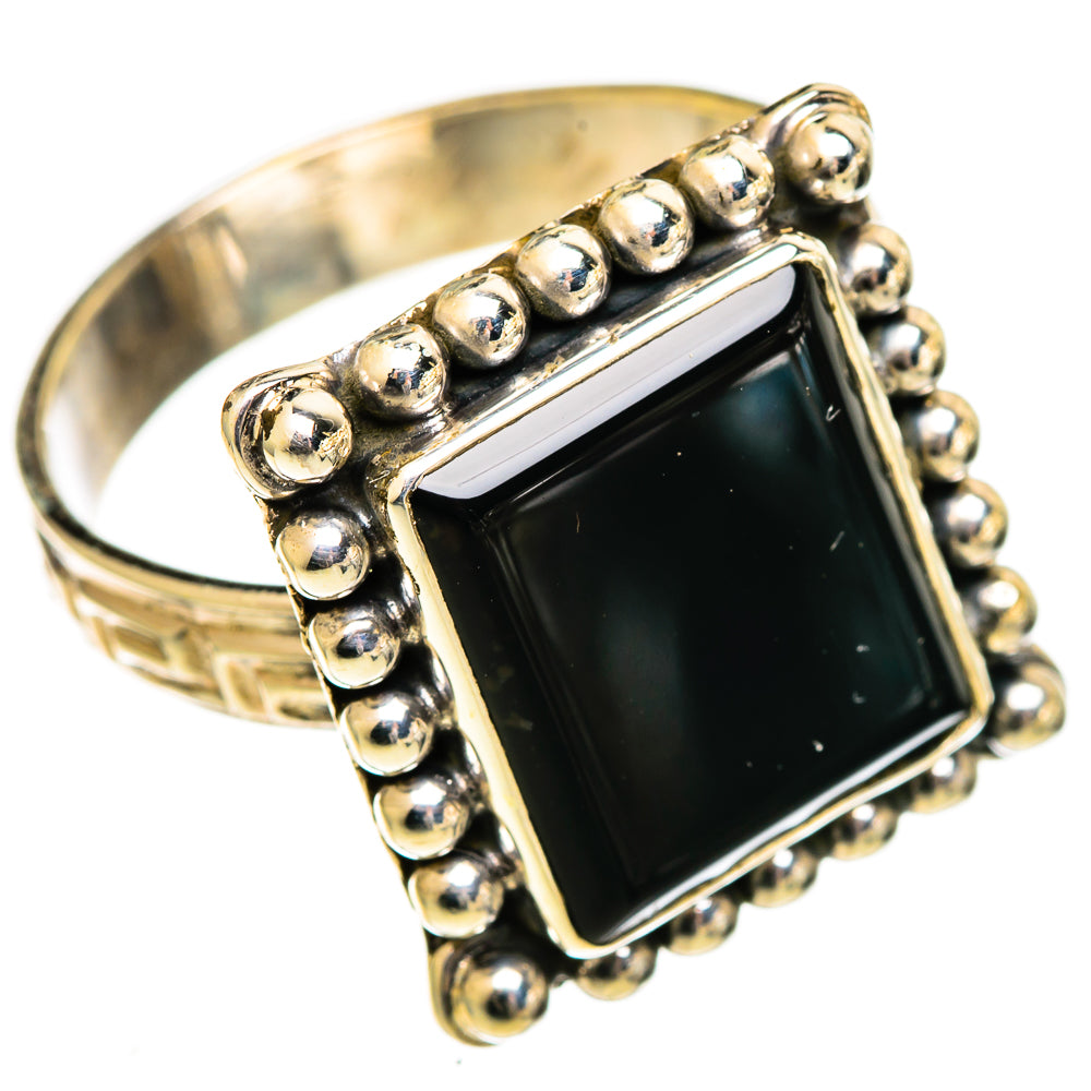Black Onyx Rings handcrafted by Ana Silver Co - RING110824 - Photo 2