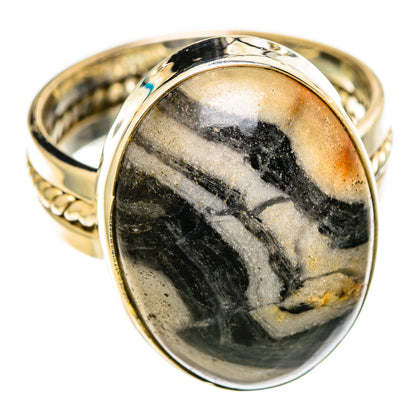 Zebra Jasper Rings handcrafted by Ana Silver Co - RING110825 - Photo 2