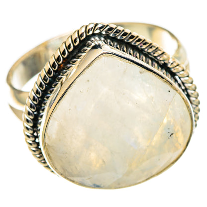 Rainbow Moonstone Rings handcrafted by Ana Silver Co - RING110826 - Photo 2