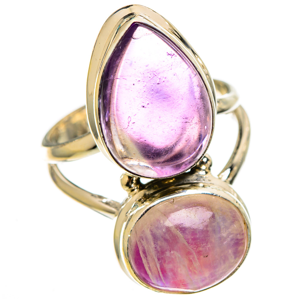 Pink Moonstone Rings handcrafted by Ana Silver Co - RING110831 - Photo 2