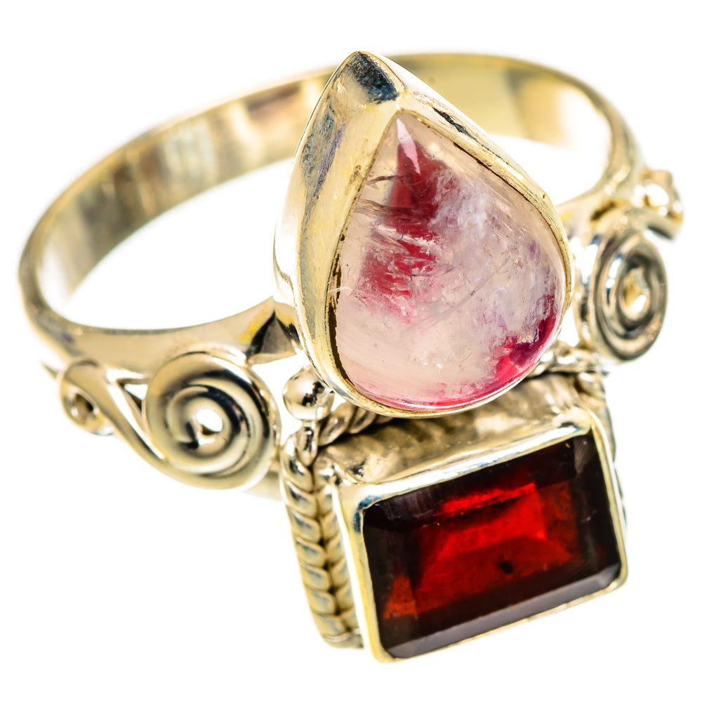 Pink Moonstone Rings handcrafted by Ana Silver Co - RING110834 - Photo 2