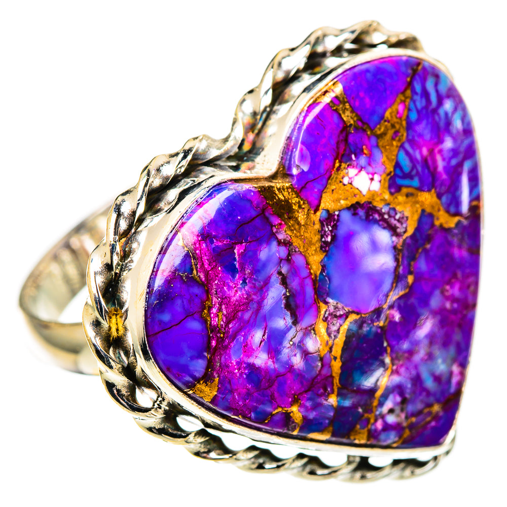 Purple Copper Composite Turquoise Rings handcrafted by Ana Silver Co - RING110851 - Photo 2