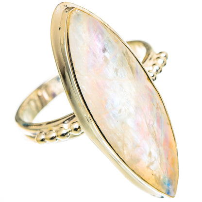 Rainbow Moonstone Rings handcrafted by Ana Silver Co - RING110860 - Photo 2