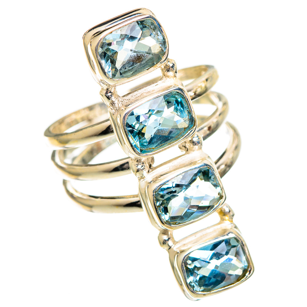 Blue Topaz Rings handcrafted by Ana Silver Co - RING110871 - Photo 2