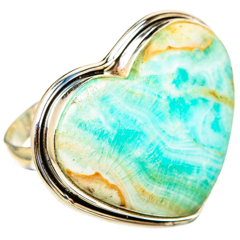 Peruvian Amazonite Rings handcrafted by Ana Silver Co - RING110879 - Photo 2