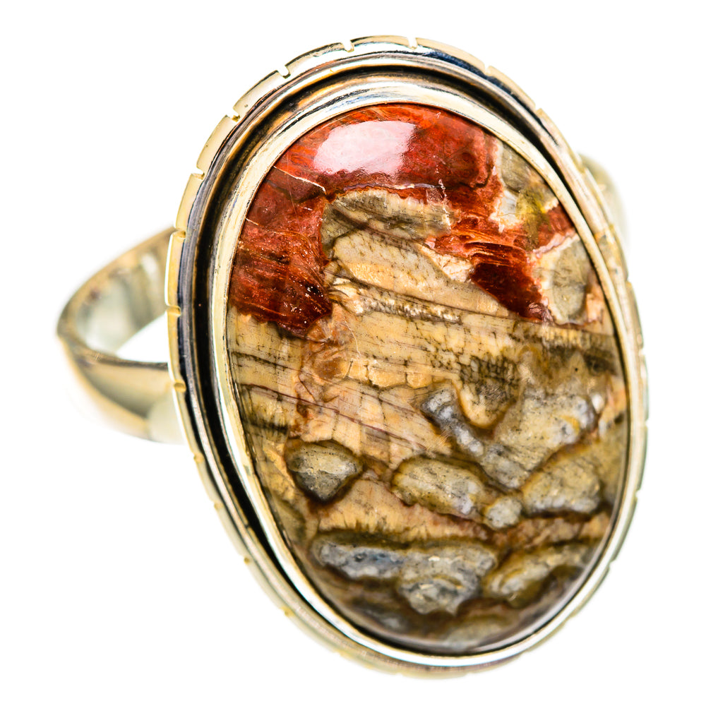 Mushroom Rhyolite Rings handcrafted by Ana Silver Co - RING110887 - Photo 2