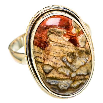 Mushroom Rhyolite Rings handcrafted by Ana Silver Co - RING110887 - Photo 2