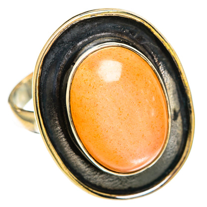 Peach Moonstone Rings handcrafted by Ana Silver Co - RING110892 - Photo 2