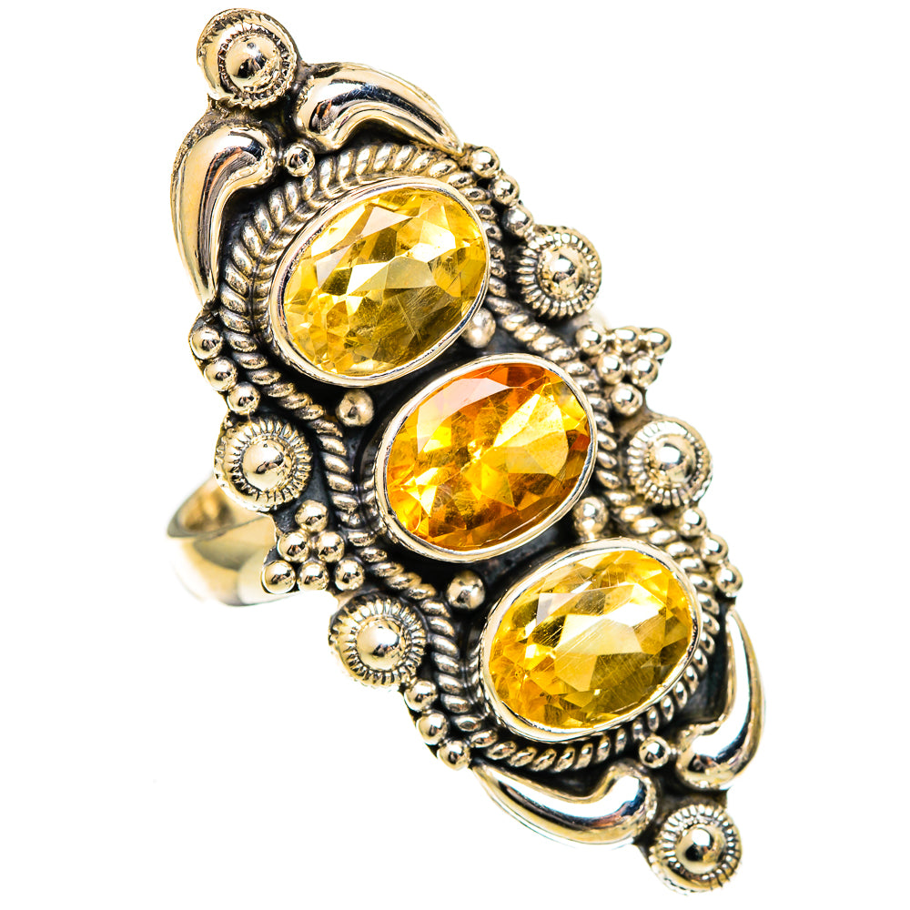 Citrine Rings handcrafted by Ana Silver Co - RING110894 - Photo 2