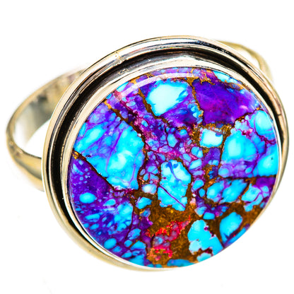 Spiny Oyster Turquoise Rings handcrafted by Ana Silver Co - RING110898 - Photo 2