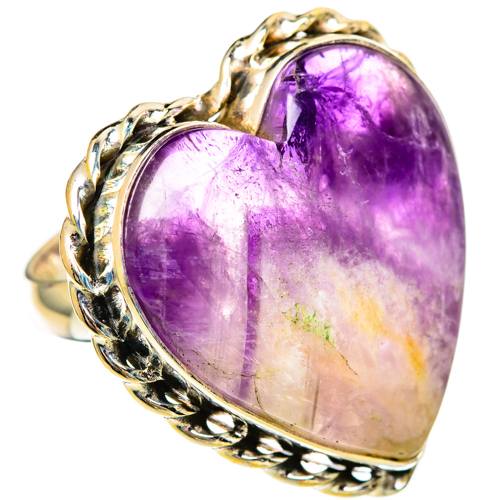 Chevron Amethyst Rings handcrafted by Ana Silver Co - RING110902 - Photo 2