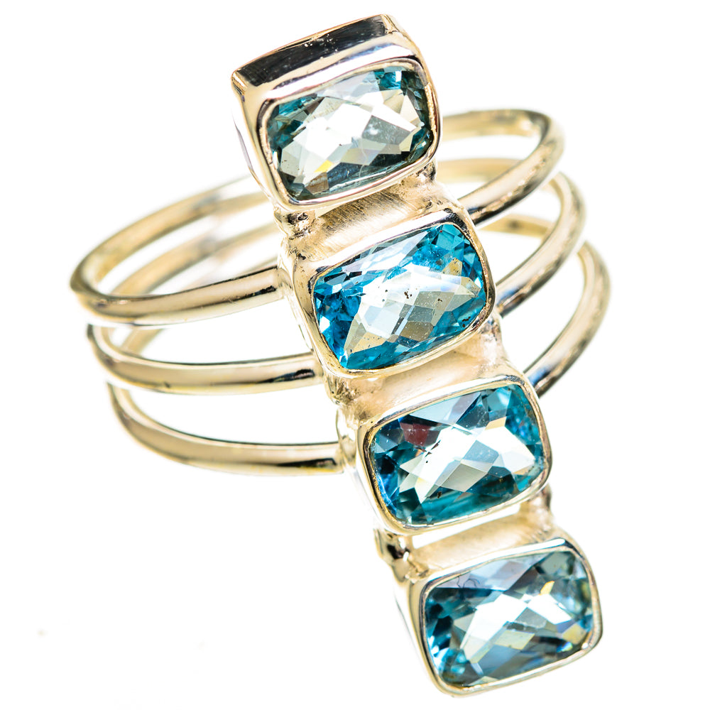 Blue Topaz Rings handcrafted by Ana Silver Co - RING110913 - Photo 2