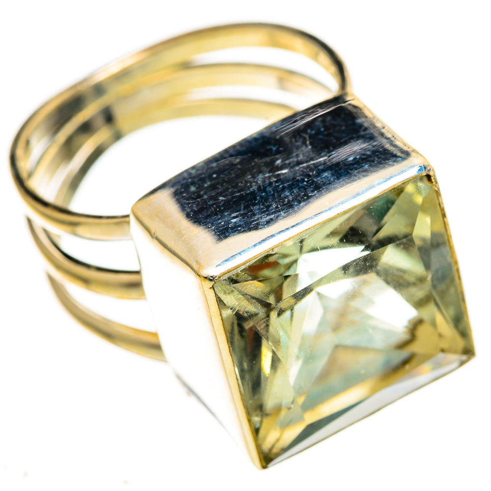 Green Amethyst Rings handcrafted by Ana Silver Co - RING110922 - Photo 2