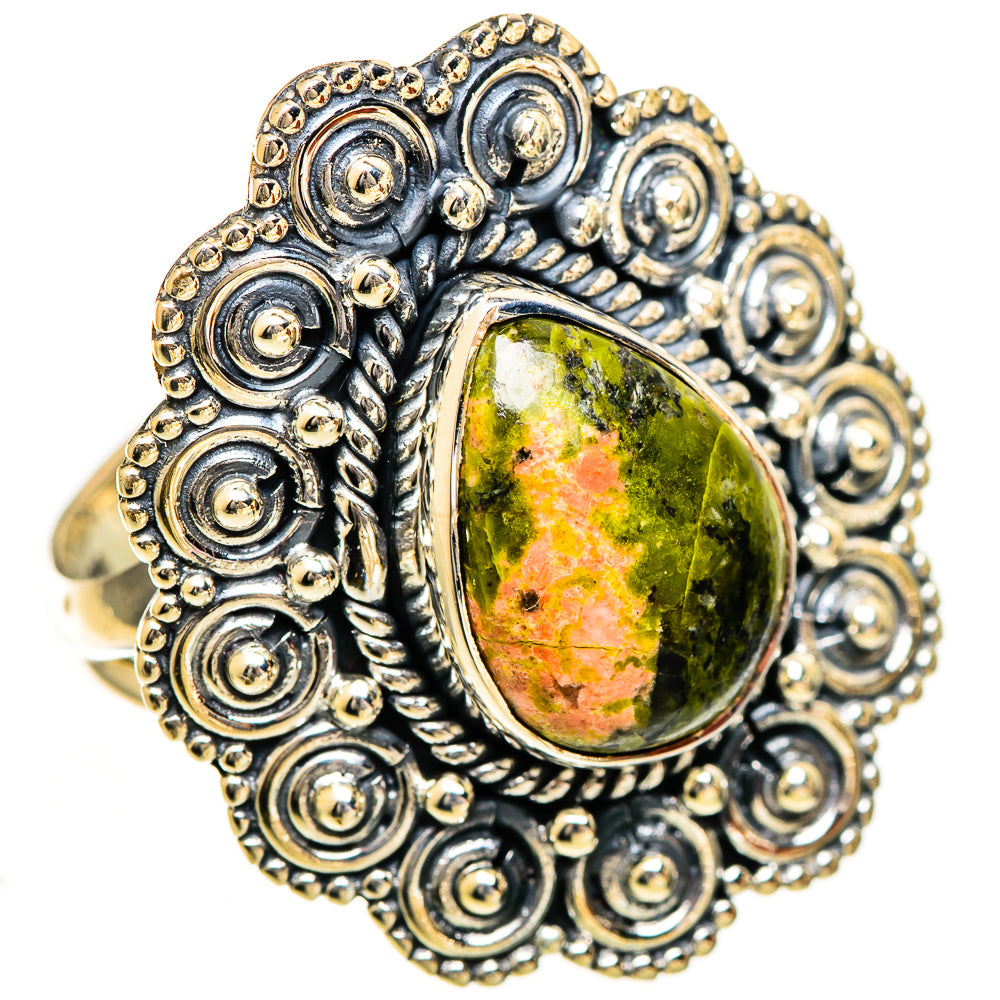 Unakite Rings handcrafted by Ana Silver Co - RING110924 - Photo 2