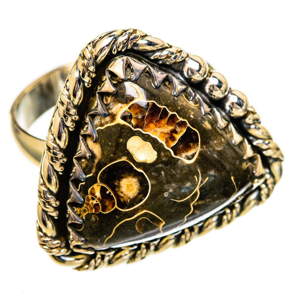 Turritella Agate Rings handcrafted by Ana Silver Co - RING110932 - Photo 2