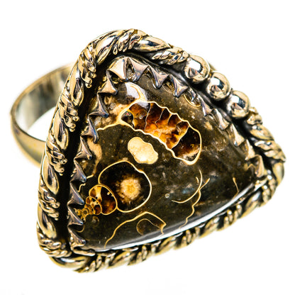 Turritella Agate Rings handcrafted by Ana Silver Co - RING110932 - Photo 2