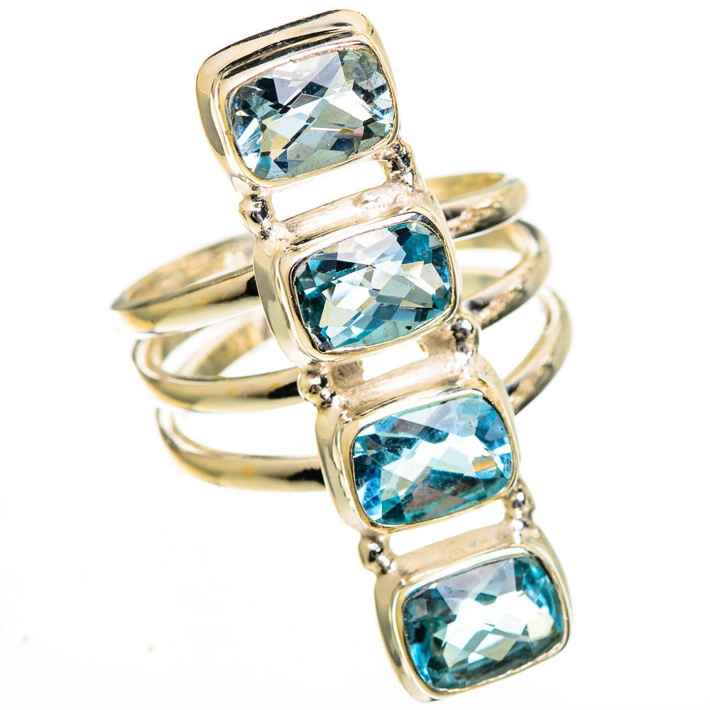 Blue Topaz Rings handcrafted by Ana Silver Co - RING110963 - Photo 2