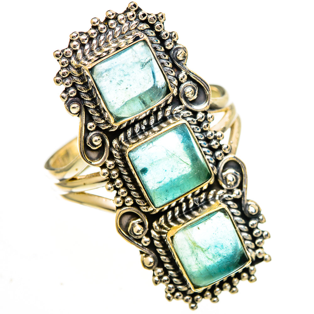Green Fluorite Rings handcrafted by Ana Silver Co - RING110966 - Photo 2