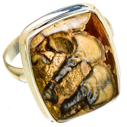 Mushroom Rhyolite Rings handcrafted by Ana Silver Co - RING110978 - Photo 2